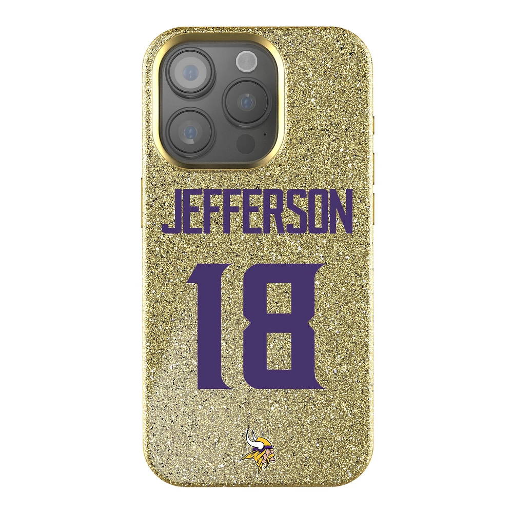 Keyscaper Justin Jefferson Gold Minnesota Vikings Bling iPhone Case
