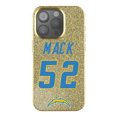 Keyscaper Khalil Mack Gold Los Angeles Chargers Bling iPhone Case