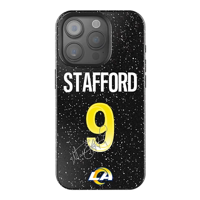 Keyscaper Matthew Stafford Black Los Angeles Rams Bling iPhone Case