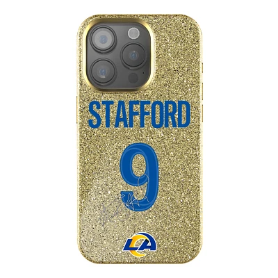 Keyscaper Matthew Stafford Gold Los Angeles Rams Bling iPhone Case