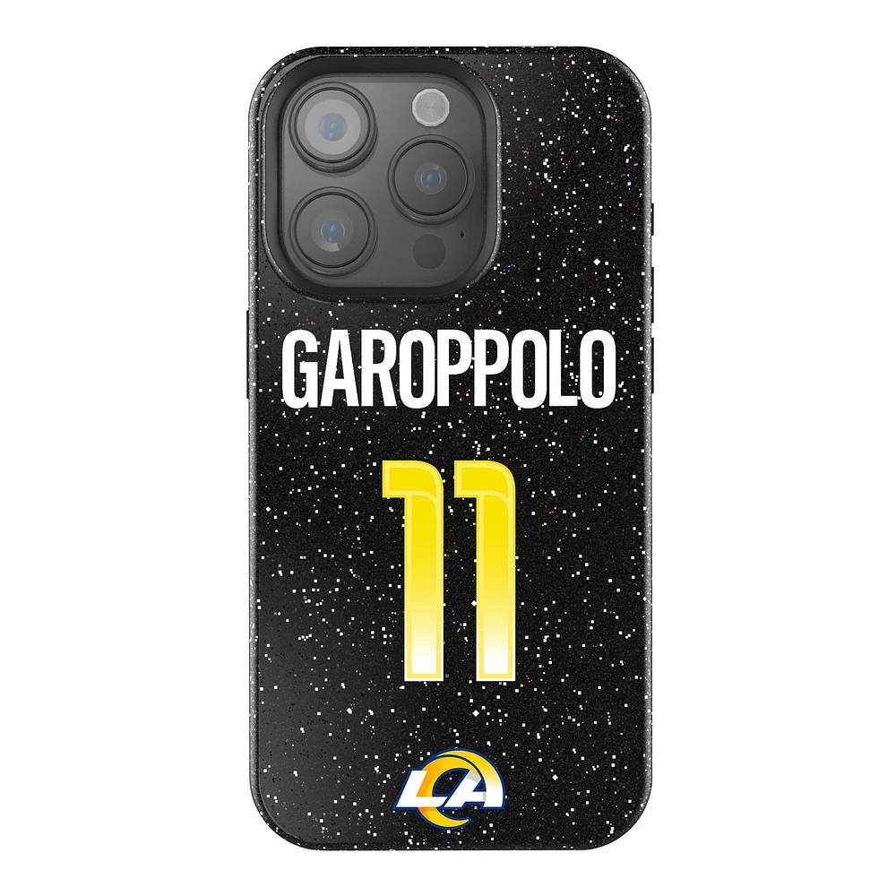 Keyscaper Jimmy Garoppolo Black Los Angeles Rams Bling iPhone Case