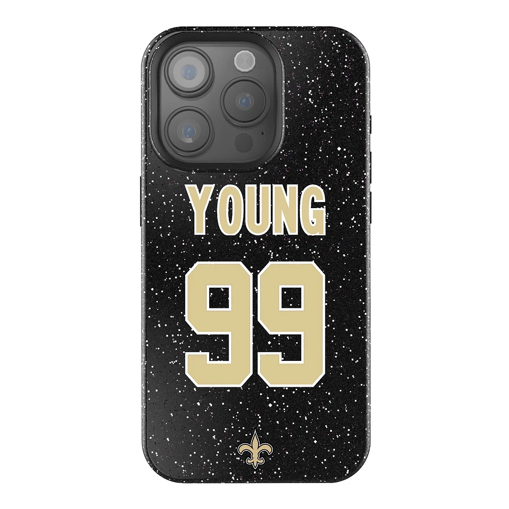 Keyscaper Chase Young Black New Orleans Saints Bling iPhone Case