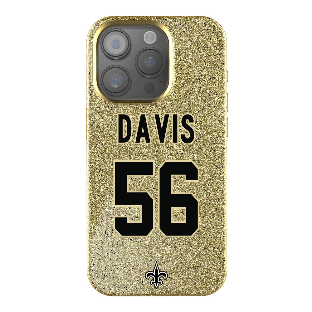 Keyscaper Demario Davis Gold New Orleans Saints Bling iPhone Case