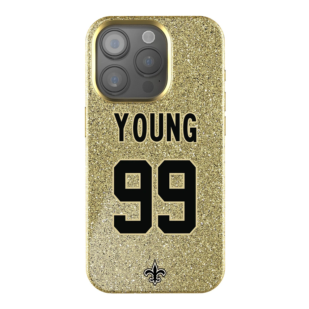 Keyscaper Chase Young Gold New Orleans Saints Bling iPhone Case