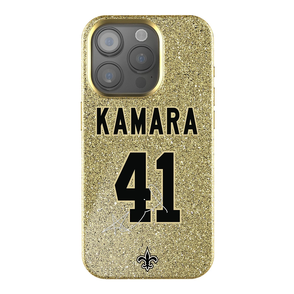 Keyscaper Alvin Kamara Gold New Orleans Saints Bling iPhone Case