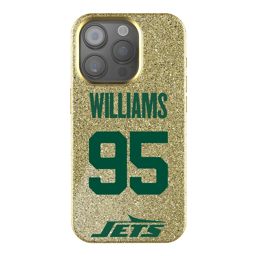 Keyscaper Quinnen Williams Gold New York Jets Bling iPhone Case