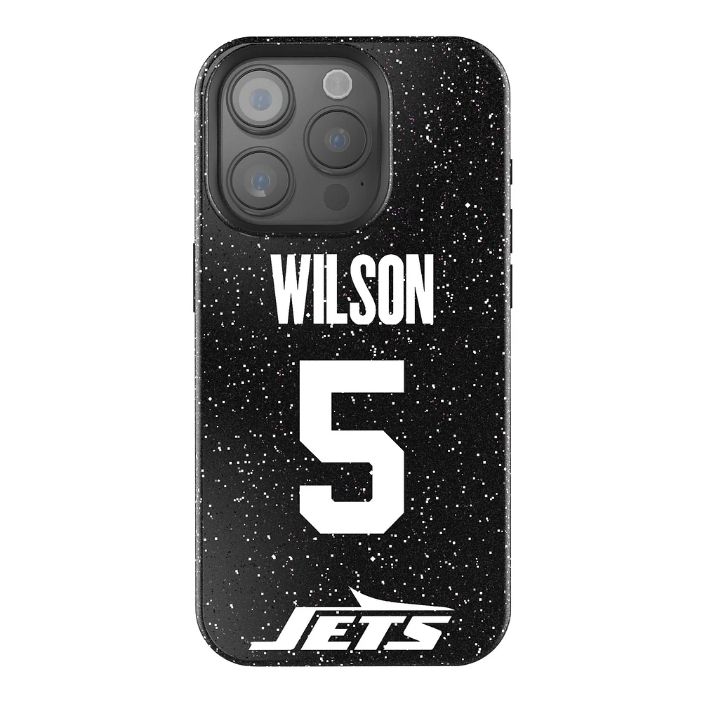 Keyscaper Garrett Wilson Black New York Jets Bling iPhone Case