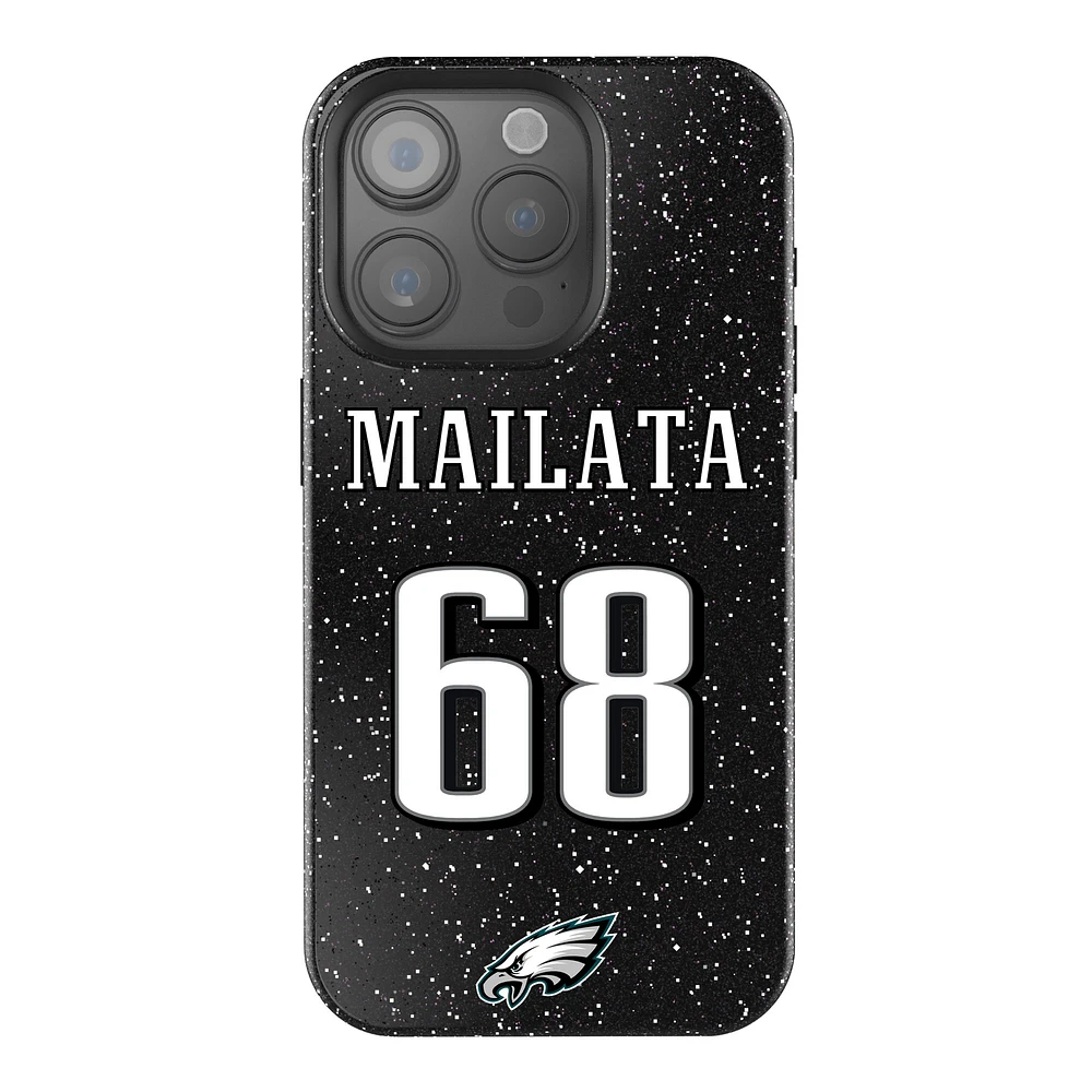 Keyscaper Jordan Mailata Black Philadelphia Eagles Bling iPhone Case