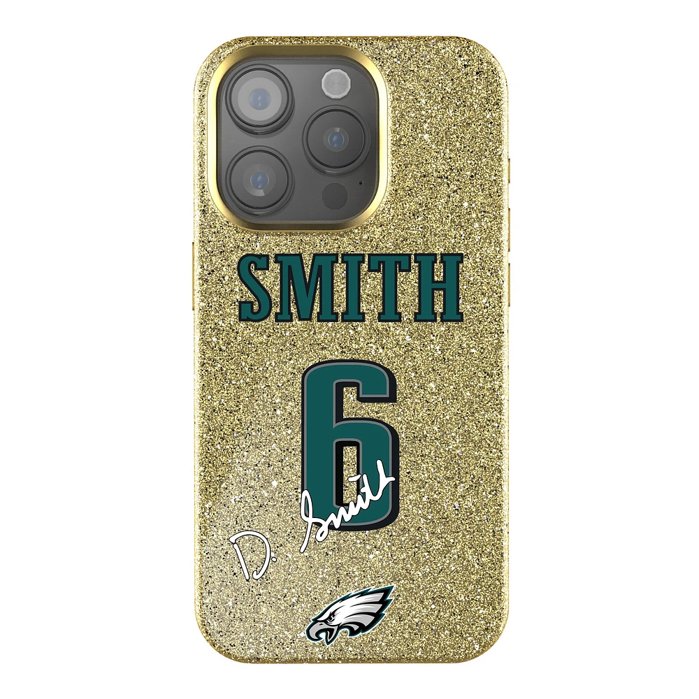 Keyscaper DeVonta Smith Gold Philadelphia Eagles Bling iPhone Case
