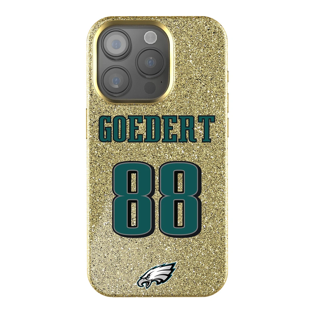 Keyscaper Dallas Goedert Gold Philadelphia Eagles Bling iPhone Case
