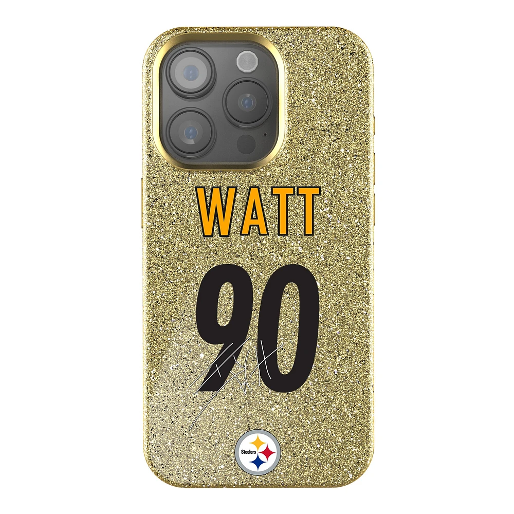 Keyscaper T.J. Watt Gold Pittsburgh Steelers Bling iPhone Case
