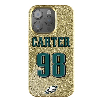 Keyscaper Jalen Carter Gold Philadelphia Eagles Bling iPhone Case
