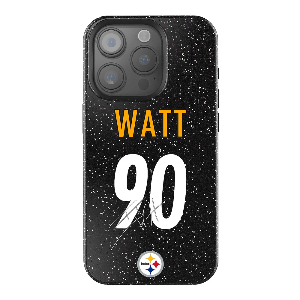 Keyscaper T.J. Watt Black Pittsburgh Steelers Bling iPhone Case