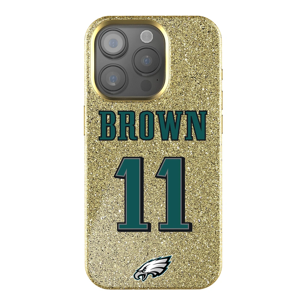 Keyscaper A.J. Brown Gold Philadelphia Eagles Bling iPhone Case