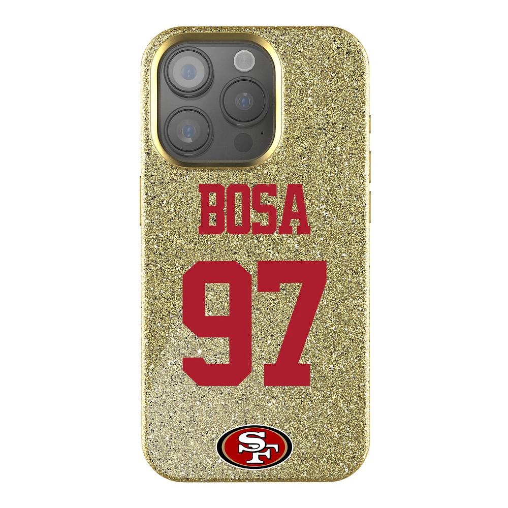Keyscaper Nick Bosa Gold San Francisco 49ers Bling iPhone Case