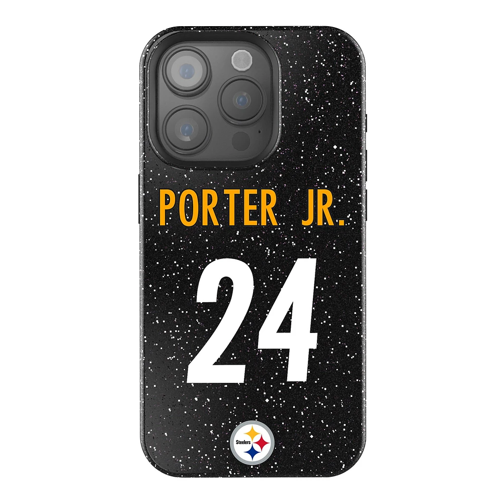 Keyscaper Joey Porter Jr. Black Pittsburgh Steelers Bling iPhone Case