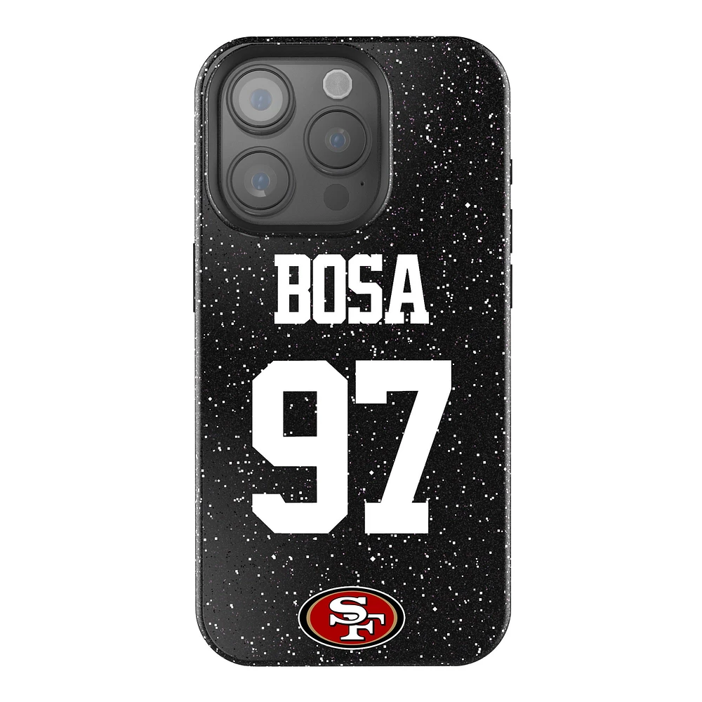 Keyscaper Nick Bosa Black San Francisco 49ers Bling iPhone Case
