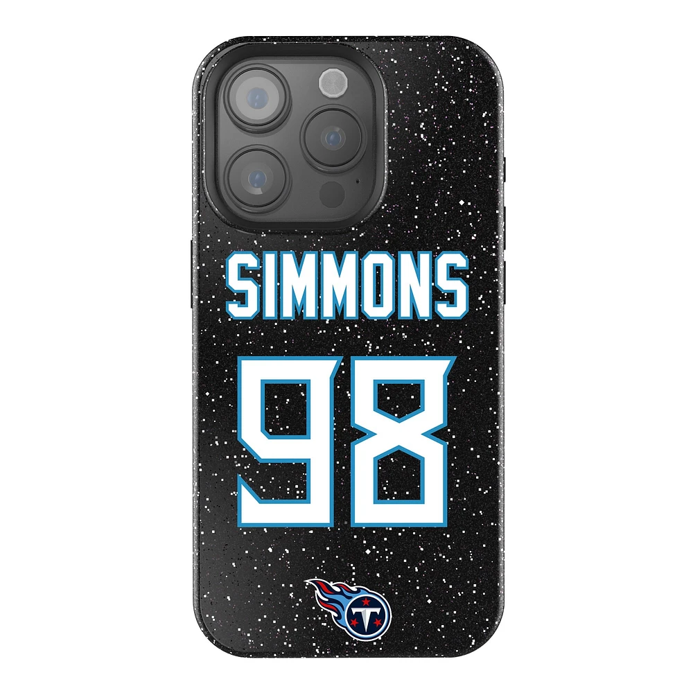Keyscaper Jeffery Simmons Black Tennessee Titans Bling iPhone Case