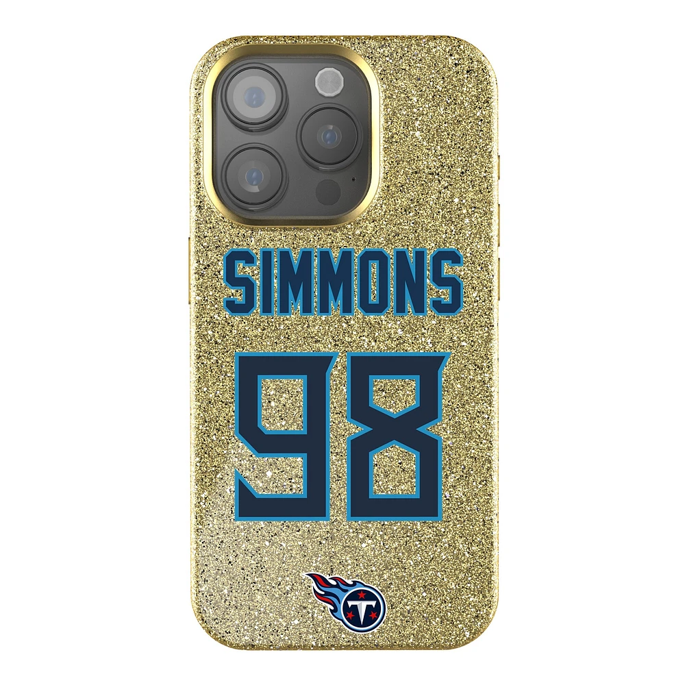 Keyscaper Jeffery Simmons Gold Tennessee Titans Bling iPhone Case