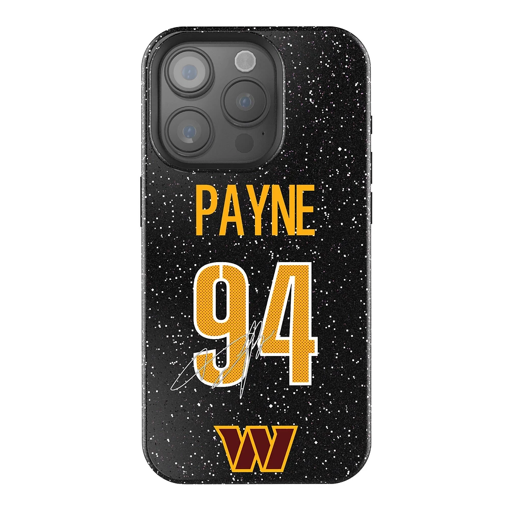 Keyscaper Daron Payne Black Washington Commanders Bling iPhone Case