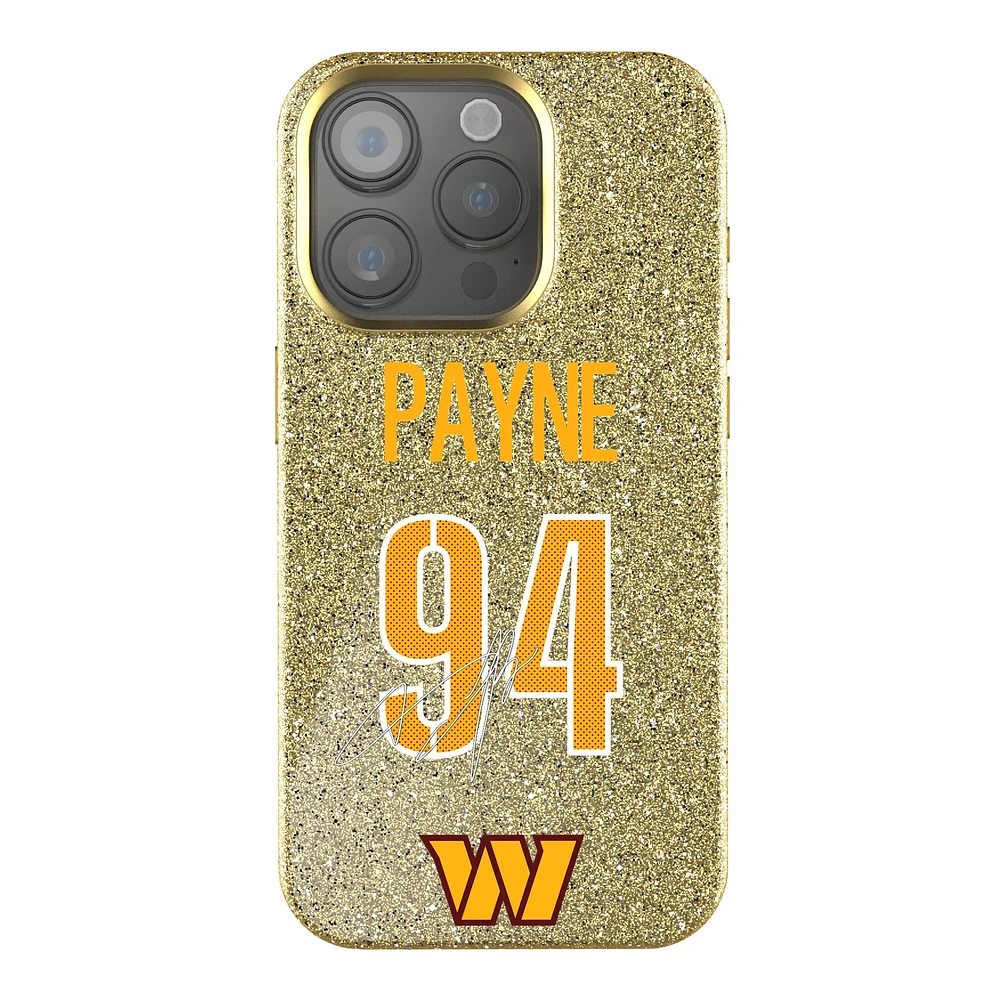 Keyscaper Daron Payne Gold Washington Commanders Bling iPhone Case