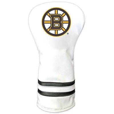White Boston Bruins Vintage Driver Golf Headcover