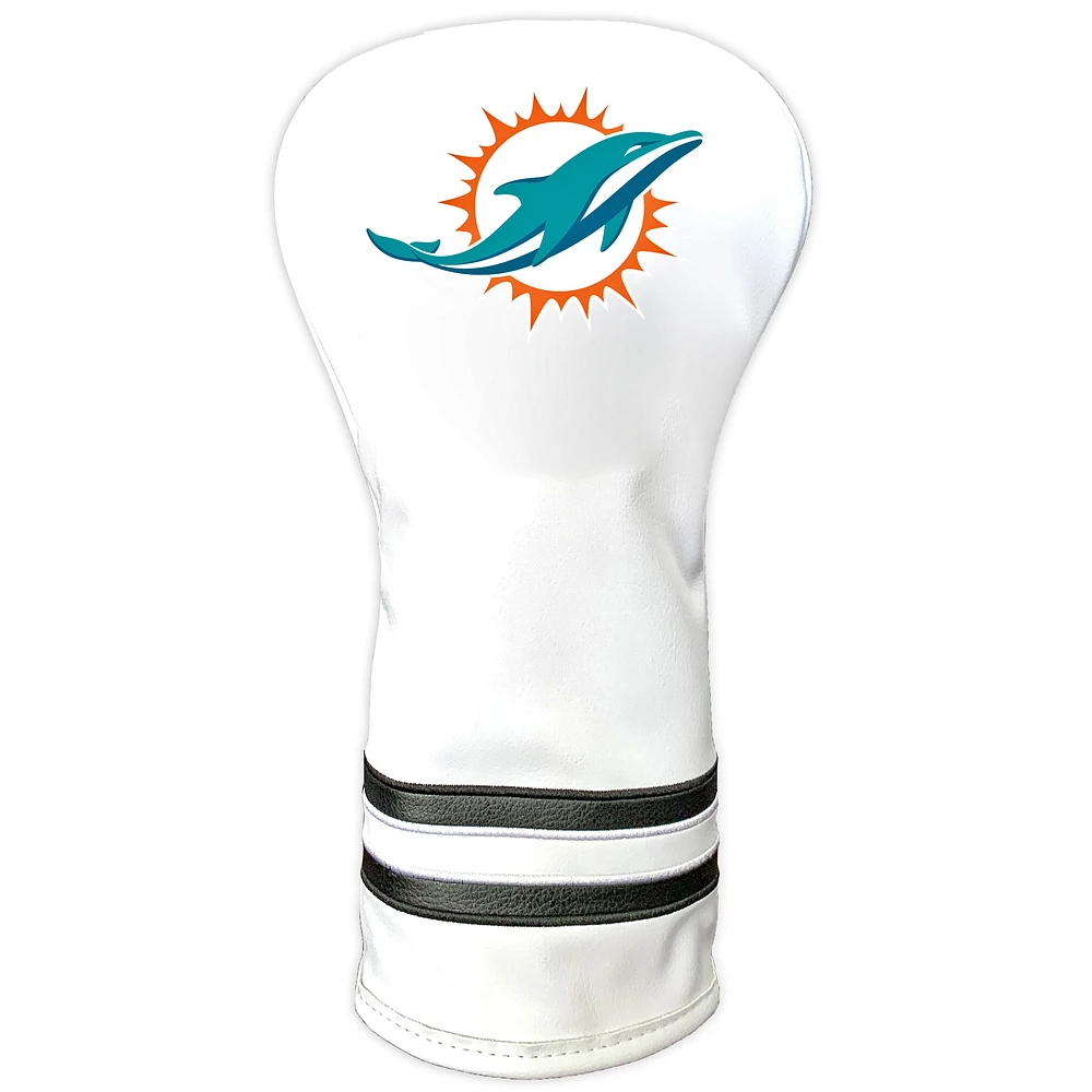 White Miami Dolphins Vintage Driver Golf Headcover