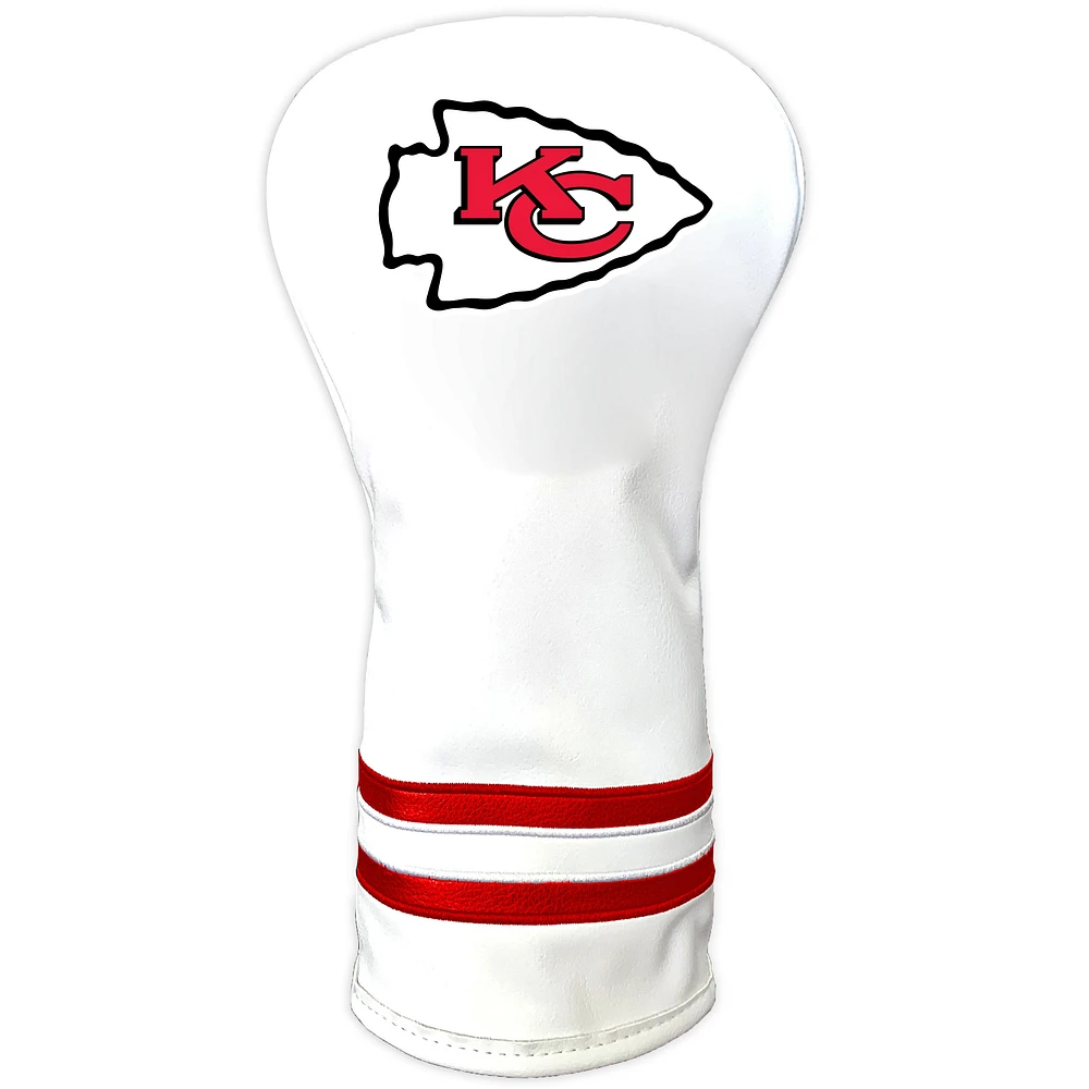 White Kansas City Chiefs Vintage Driver Golf Headcover