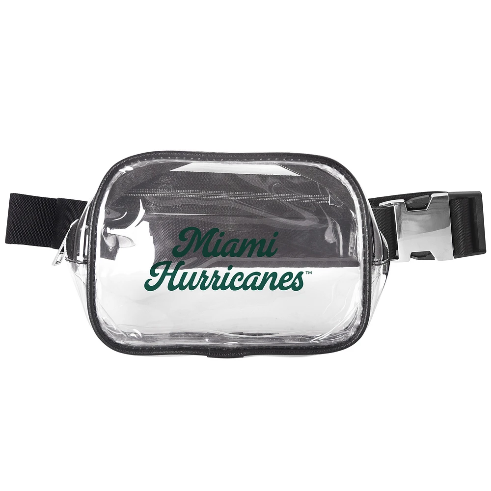 Miami Hurricanes Clear Belt Bag