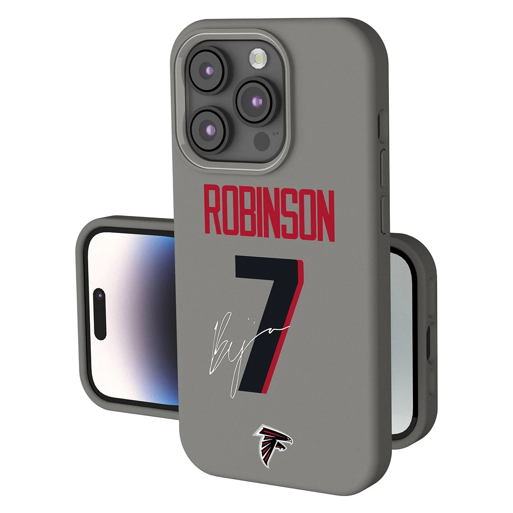 Keyscaper Bijan Robinson Gray Atlanta Falcons Ready Soft Touch iPhone Case