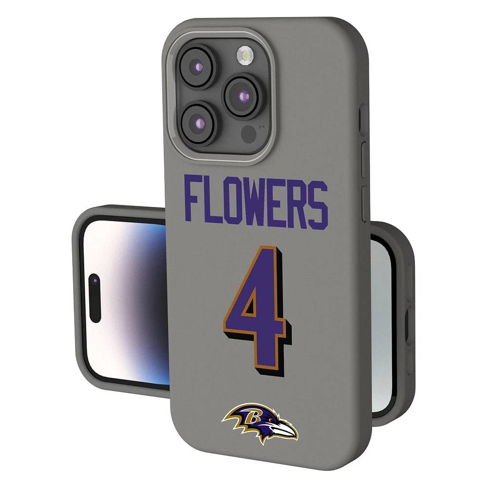 Keyscaper Zay Flowers Gray Baltimore Ravens Ready Soft Touch iPhone Case