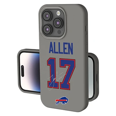 Keyscaper Josh Allen Gray Buffalo Bills Ready Soft Touch iPhone Case