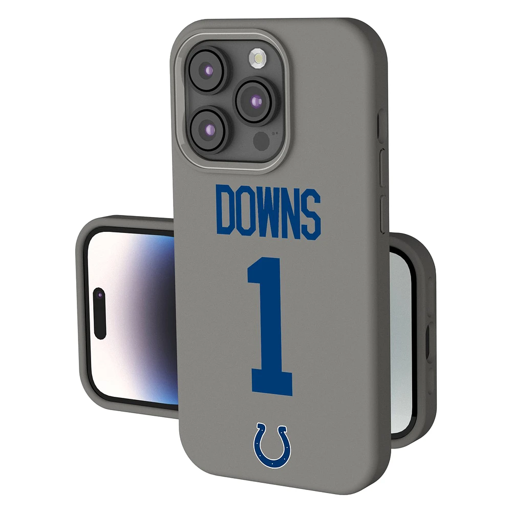 Keyscaper Josh Downs Gray Indianapolis Colts Ready Soft Touch iPhone Case