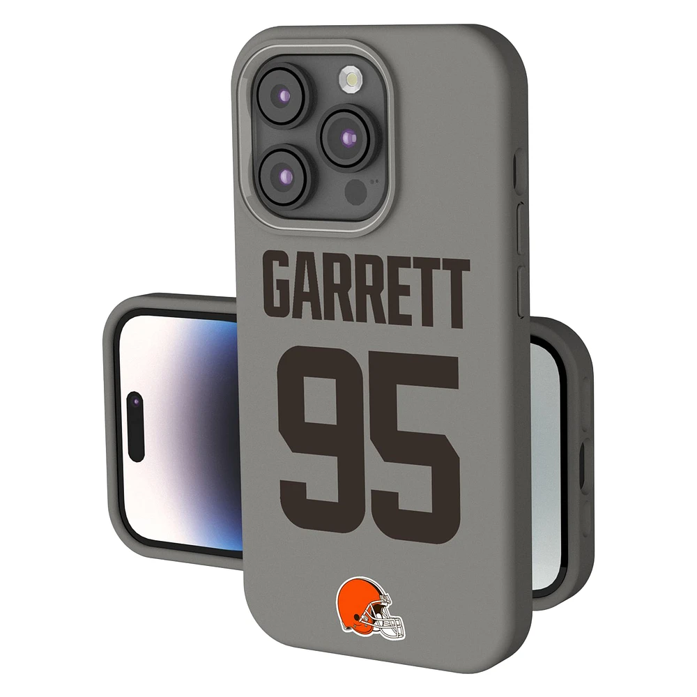 Keyscaper Myles Garrett Gray Cleveland Browns Ready Soft Touch iPhone Case
