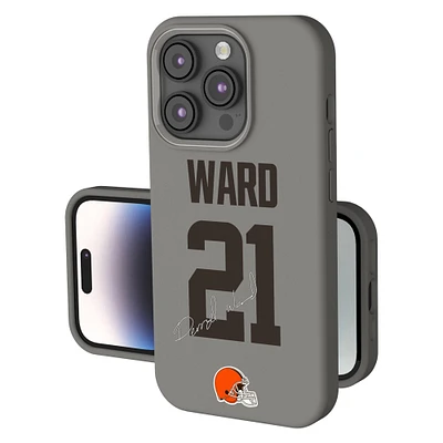 Keyscaper Denzel Ward Gray Cleveland Browns Ready Soft Touch iPhone Case