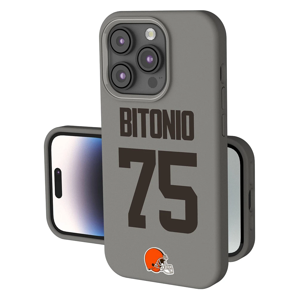 Keyscaper Joel Bitonio Gray Cleveland Browns Ready Soft Touch iPhone Case