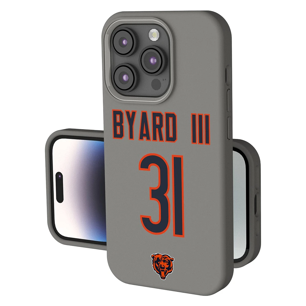 Keyscaper Kevin Byard III Gray Chicago Bears Ready Soft Touch iPhone Case