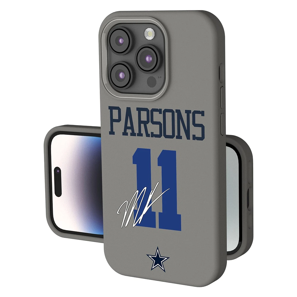 Keyscaper Micah Parsons Gray Dallas Cowboys Ready Soft Touch iPhone Case