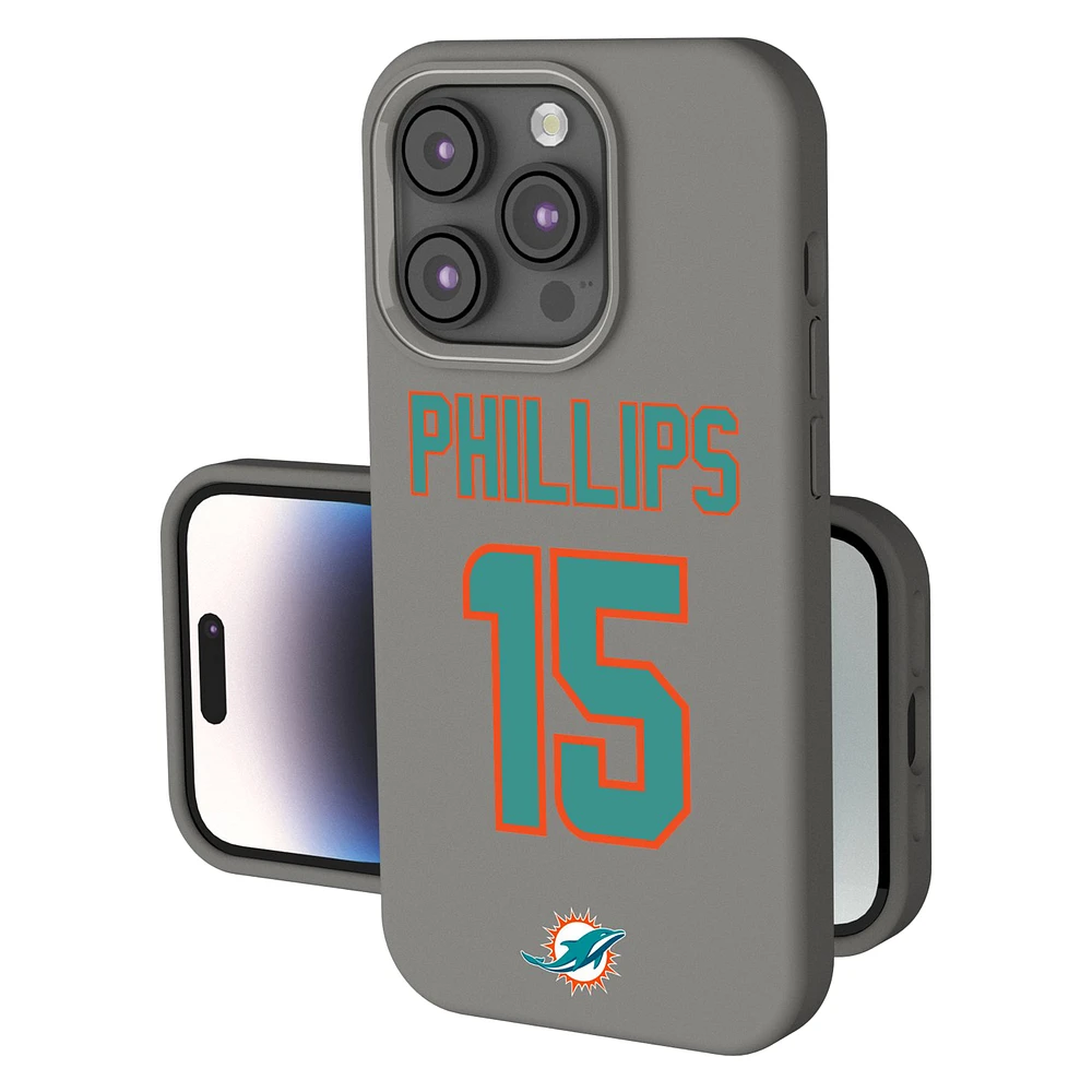 Keyscaper Jaelan Phillips Gray Miami Dolphins Ready Soft Touch iPhone Case