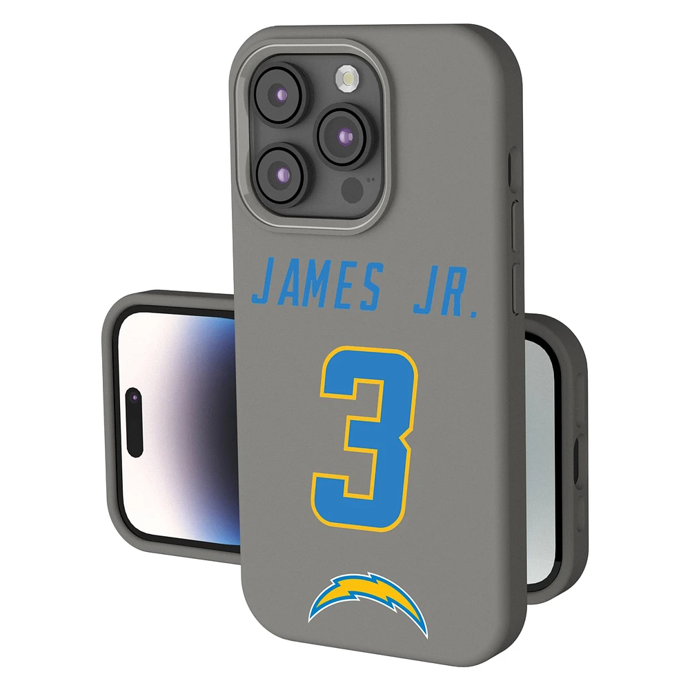 Keyscaper Derwin James Jr. Gray Los Angeles Chargers Ready Soft Touch iPhone Case