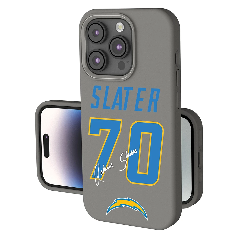 Keyscaper Rashawn Slater Gray Los Angeles Chargers Ready Soft Touch iPhone Case