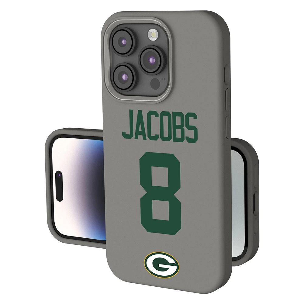Keyscaper Josh Jacobs Gray Green Bay Packers Ready Soft Touch iPhone Case
