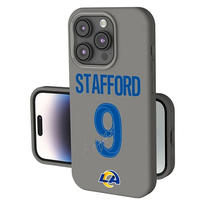 Keyscaper Matthew Stafford Gray Los Angeles Rams Ready Soft Touch iPhone Case