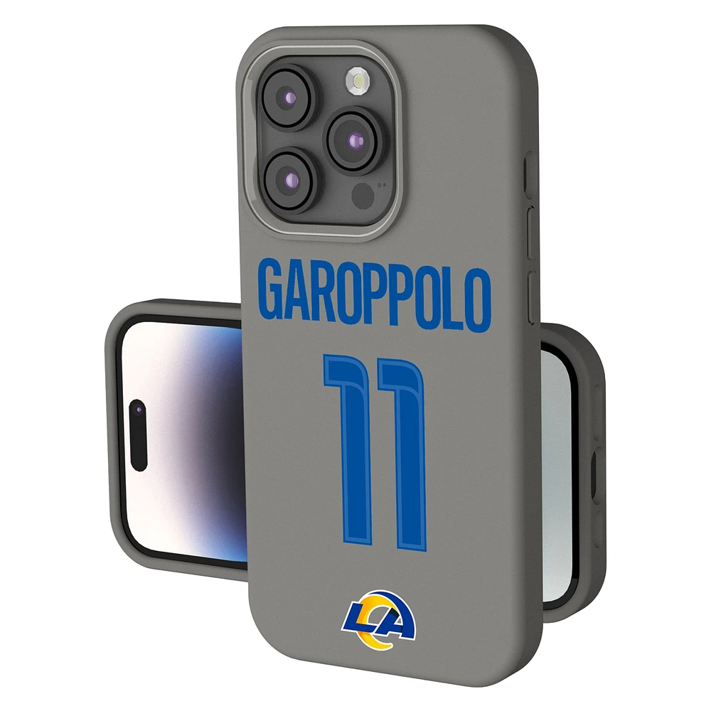 Keyscaper Jimmy Garoppolo Gray Los Angeles Rams Ready Soft Touch iPhone Case