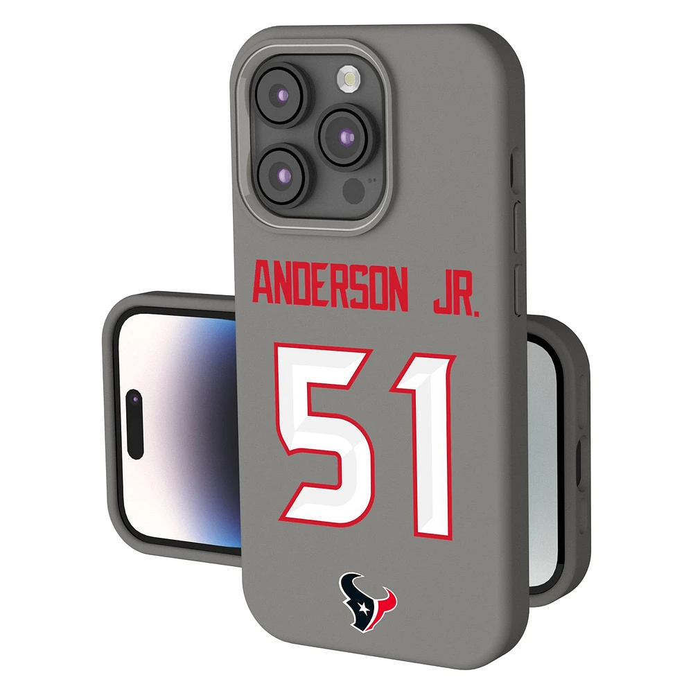 Keyscaper Will Anderson Jr. Gray Houston Texans Ready Soft Touch iPhone Case