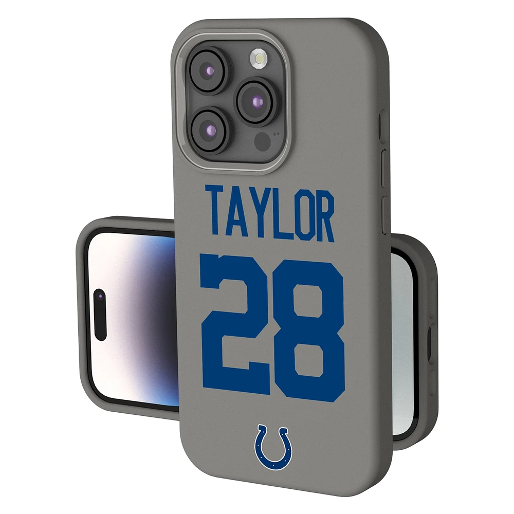 Keyscaper Jonathan Taylor Gray Indianapolis Colts Ready Soft Touch iPhone Case