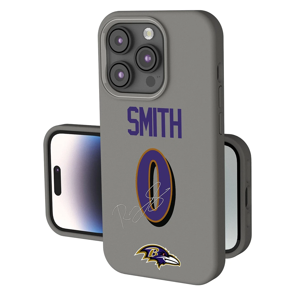 Keyscaper Roquan Smith Gray Baltimore Ravens Ready Soft Touch iPhone Case