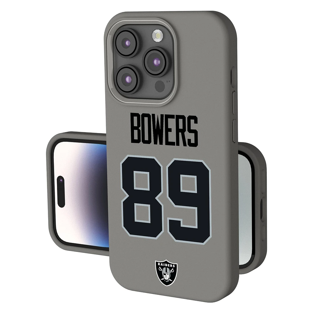 Keyscaper Brock Bowers Gray Las Vegas Raiders Ready Soft Touch iPhone Case