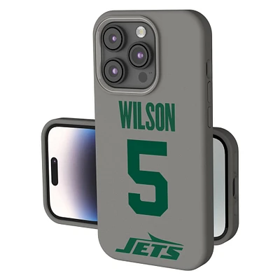 Keyscaper Garrett Wilson Gray New York Jets Ready Soft Touch iPhone Case