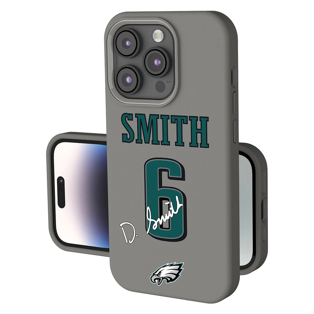 Keyscaper DeVonta Smith Gray Philadelphia Eagles Ready Soft Touch iPhone Case